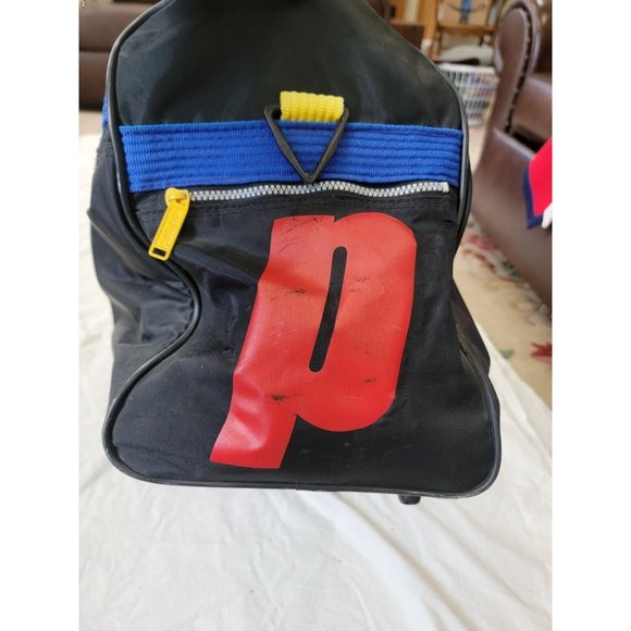 Vtg 90’s Prince Tennis Racquet Gym Travel Tour Duffle Bag Multi-Color 32x12.5x10 - Picture 2 of 12